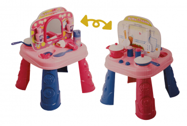 PlayGo 7880 - 2 in 1 Spieltisch Kinderküche und Schönheitssalon