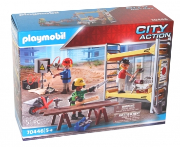 Playmobil City Action 70446 - Baugerüst mit Handwerkern
