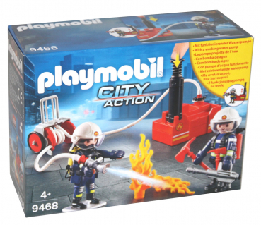 Playmobil City Action 9468 - Feuerwehrmänner mit Löschpumpe