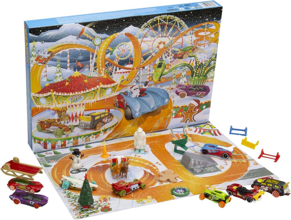 Mattel HCW15 - Adventskalender Hot Wheels mit 8 Autos